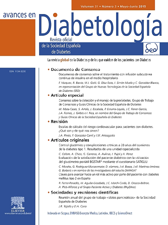 Go to journal home page - Avances en Diabetología